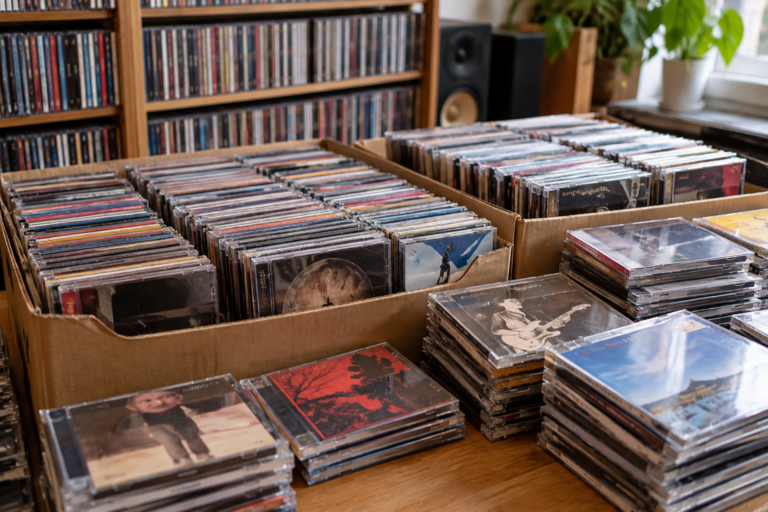 Samling af brugte CD'er